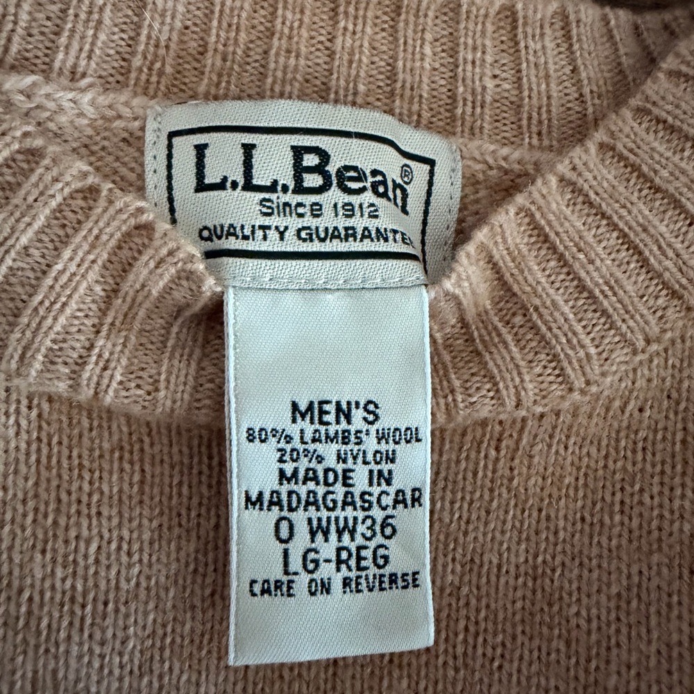 L.L. Bean Tan Crewneck Sweater - Picture 4 of 4